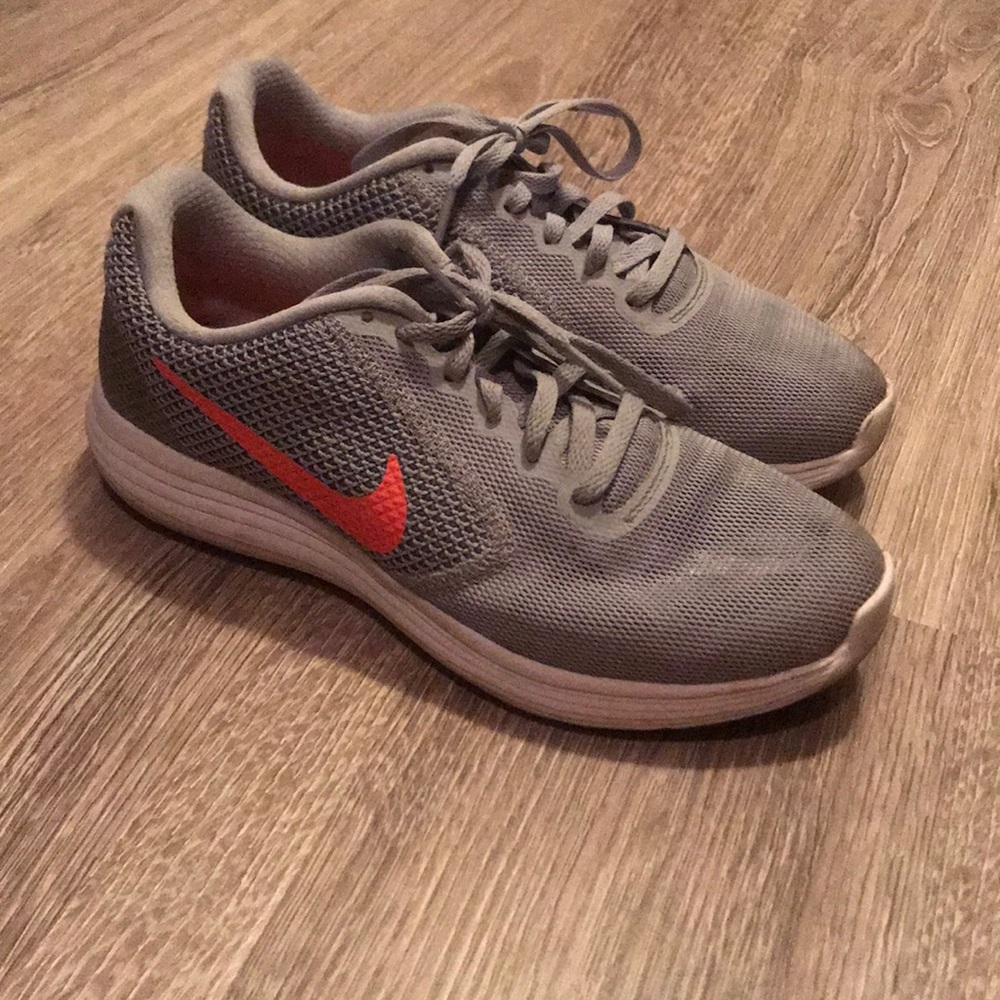 Nike’s with Coral Swish